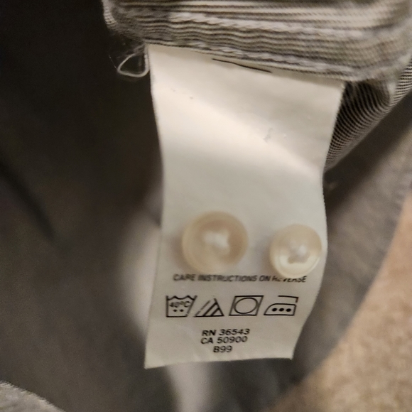 Men's DKNY Grey Shirt Size 16 34/35- Excellent Condition! - Picture 5 of 7